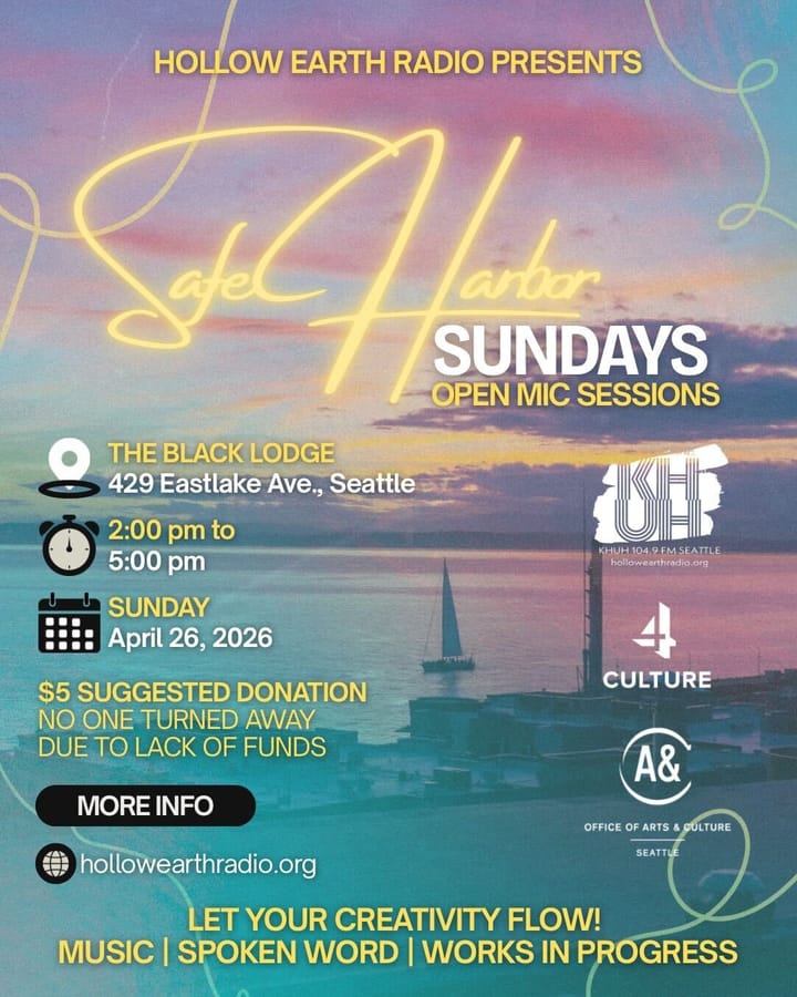 April 26: Safe Harbor Open Mic at the Black Lodge